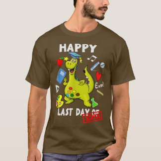 Fijne laatste dag van de schooldinosaurus T're Fun T-shirt