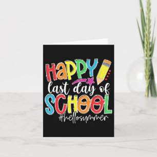 Fijne laatste dag van de schoolonderwijzer Kinder Kaart