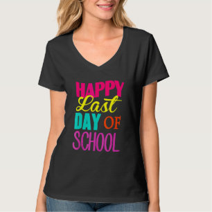 Fijne laatste dag van de schoolstudenten en lerare t-shirt