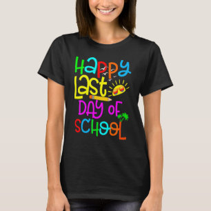 Fijne laatste dag van de schooltijd Tie Dye leraar T-shirt