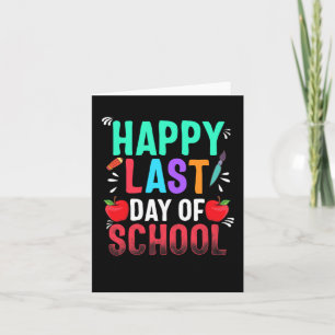 Fijne laatste dag van de studie van schoollerarenw kaart