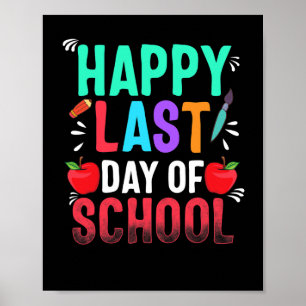 Fijne laatste dag van de studie van schoollerarenw poster
