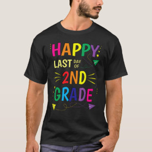 Fijne laatste dag van de tweede klas docent t-shirt