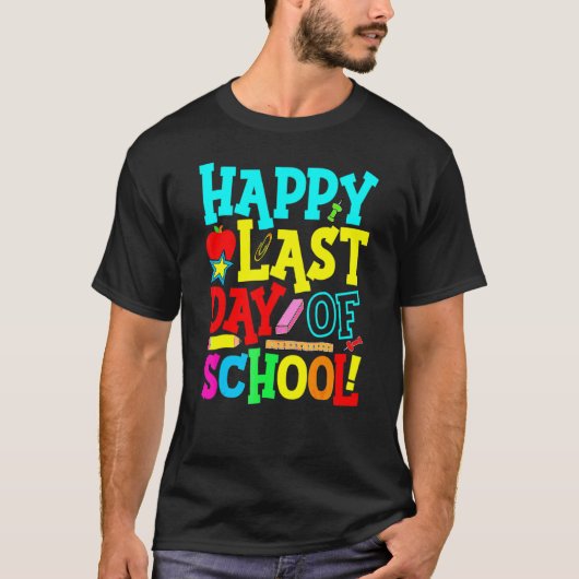 Fijne laatste dag van het Afstuderen van de school T-shirt (Voorkant)