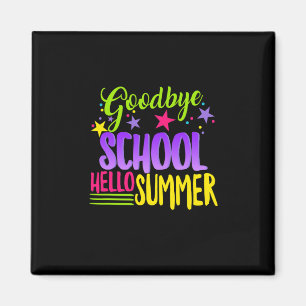 Fijne laatste dag van schoolleraar Hallo zomerstud Magneet