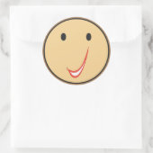 Fijne lach C0. Ronde Sticker (Tas)