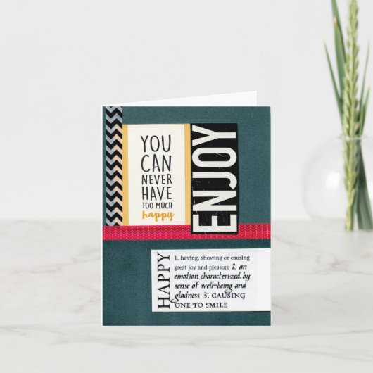 Fijne (lege) gevouwen kaart 4"x5.6" (Voorkant)