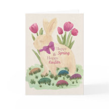 Fijne Lente & Prettig Pasen Wenskaart met Goudha