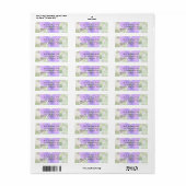 Fijne lenteviolet etiket (Full Sheet)