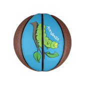 Fijne leuke cartoon met groene caterstijl basketbal (Verticaal)