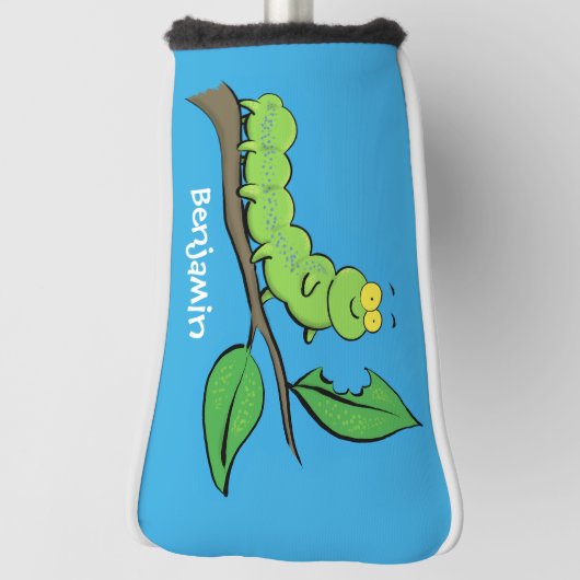 Fijne leuke cartoon met groene caterstijl golfheadcover (Draai 90)