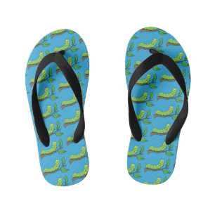 Fijne leuke cartoon met groene caterstijl kinder teenslippers