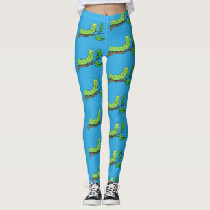 Fijne leuke cartoon met groene caterstijl leggings