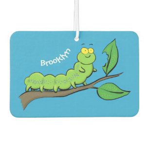 Fijne leuke cartoon met groene caterstijl luchtverfrisser