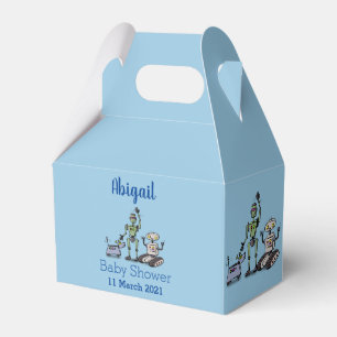 Fijne leuke robots trio cartoon bedankdoosjes