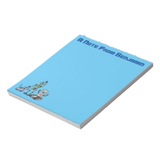 Fijne leuke robots trio cartoon notitieblok (Gedraaid)