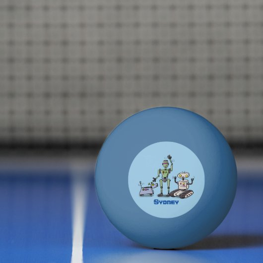 Fijne leuke robots trio cartoon pingpongballen (Net)