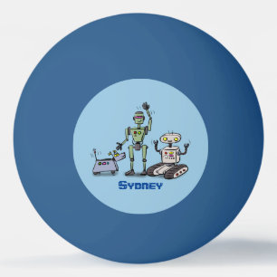 Fijne leuke robots trio cartoon pingpongballen