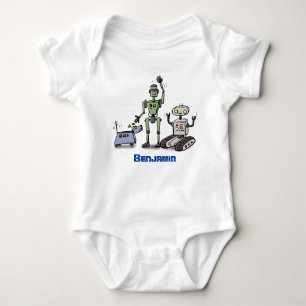 Fijne leuke robots trio cartoon romper