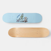 Fijne leuke robots trio cartoon skateboard (Horizontaal)