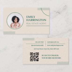 Fijne Lijnen Foto QR Code Vastgoedmakelaar Zand Visitekaartje