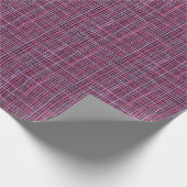 Fijne lijnen Geruite patroon C09.pink op Zwart BG Cadeaupapier (Hoek)