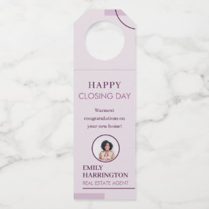 Fijne Lijnen Sluitingsdag Vastgoedmakelaar Roze Flessenhanger