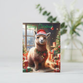 Fijne Llama Kerst, Kerst Briefkaart (Staand voorkant)