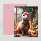 Fijne Llama Kerst, Kerst Briefkaart (Voorkant / Achterkant)