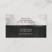 Fijne marmeren houten afwerking | Kapper Visitekaartje (Achterkant)