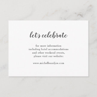 Fijne minimalistische behuizingskaart informatiekaartje