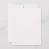 Fijne minimalistische kalligrafie trouwkaart kaart (Achterkant)