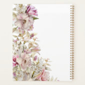 Fijne Moderne Roze Blush Roos & Lily Wedding Planner (Achterkant)