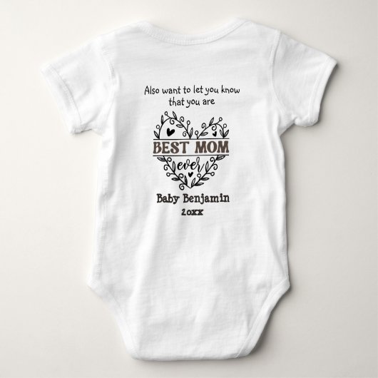 Fijne Moederdag Baby Romper (Achterkant)
