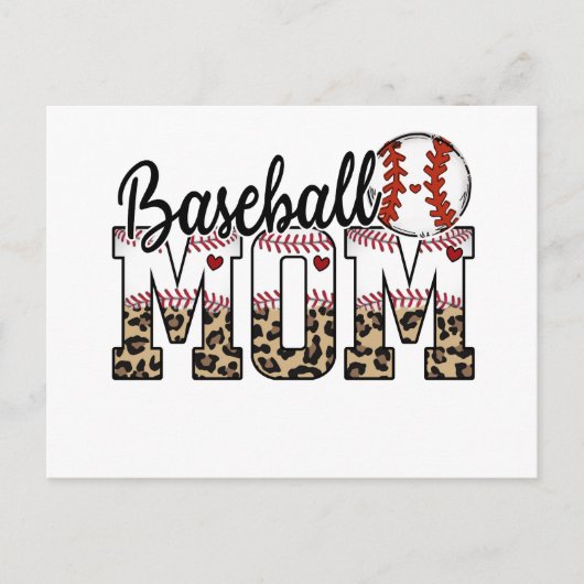 Fijne Moederdag Baseball mama! Briefkaart (Voorkant)