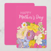Fijne Moederdag Bloemige bloesems  Feestdagenkaart (Voorkant / Achterkant)