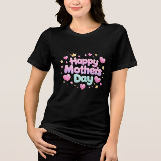 Fijne Moederdag Cute Bubble Letter T-Shirt
