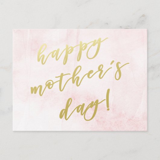 Fijne Moederdag | Faux Gold-script Briefkaart (Voorkant)