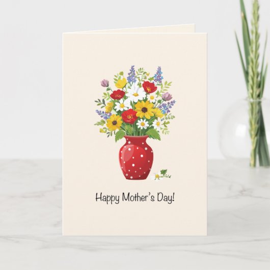 Fijne Moederdag Feestdagen Kaart (Voorkant)