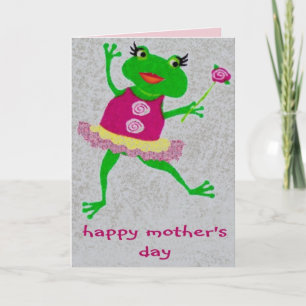 Fijne Moederdag Froggy-kaart. Mam moet het zijn. Kaart