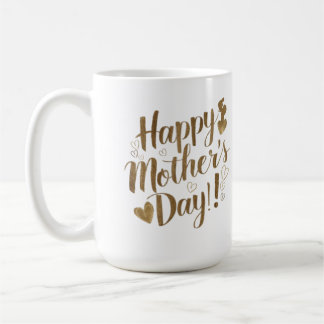 Fijne Moederdag Gouden Script Hart Koffiemok