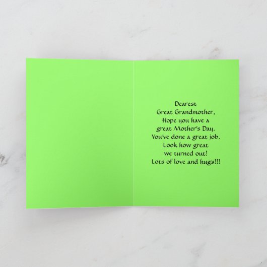 Fijne Moederdag grootmoeder Lily van de V Kaart (Binnen)