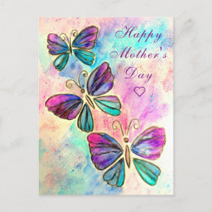 Fijne Moederdag kaart met Butterflies