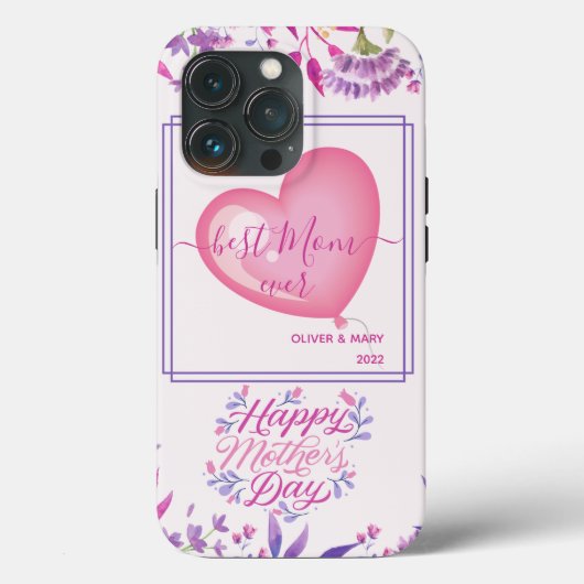 Fijne Moederdag leuke waterverf heldere bloem Case-Mate iPhone Case (Achterkant)
