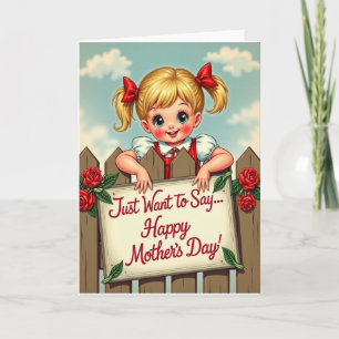 Fijne Moederdag Meisje Hekkaart Kaart