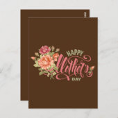 Fijne Moederdag met liefde en bloemen lente Briefkaart (Voorkant / Achterkant)
