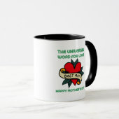 Fijne Moederdag met liefde en blote koffie-Mok Mok (Voorkant rechts)