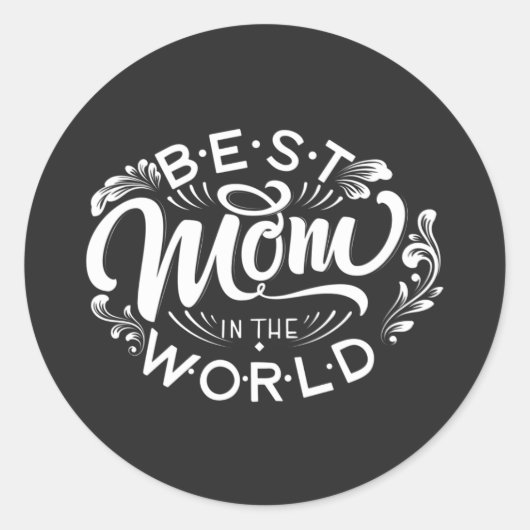 Fijne Moederdag met liefde voor beste moeder Ronde Sticker (Voorkant)