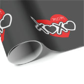 Fijne Moederdag met liefde voor moeder Cadeaupapier (Rol Hoek)