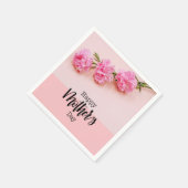 Fijne Moederdag met roze anjerventilator Servet (Hoek)